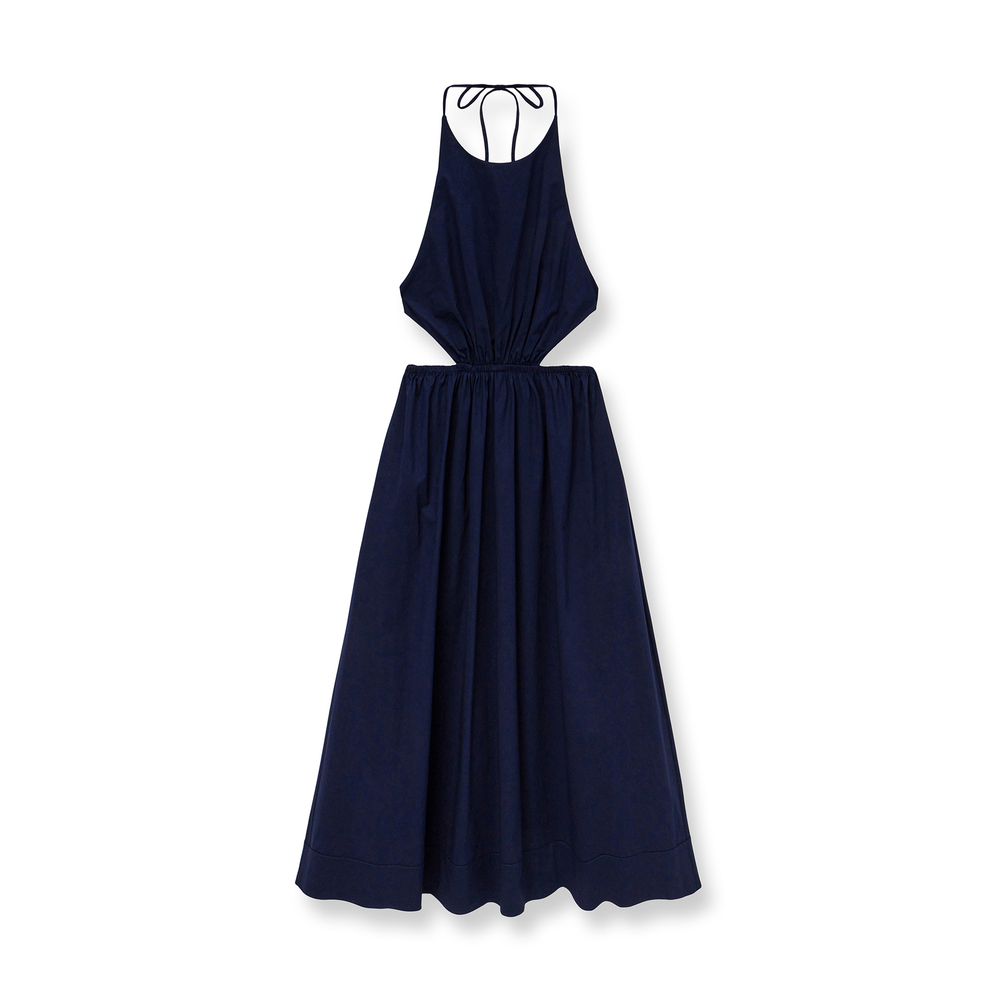 bdg iris smocked plunging v-neckline halter mini dress Faris Mahogany Plunging Halter Belted Mini Dress