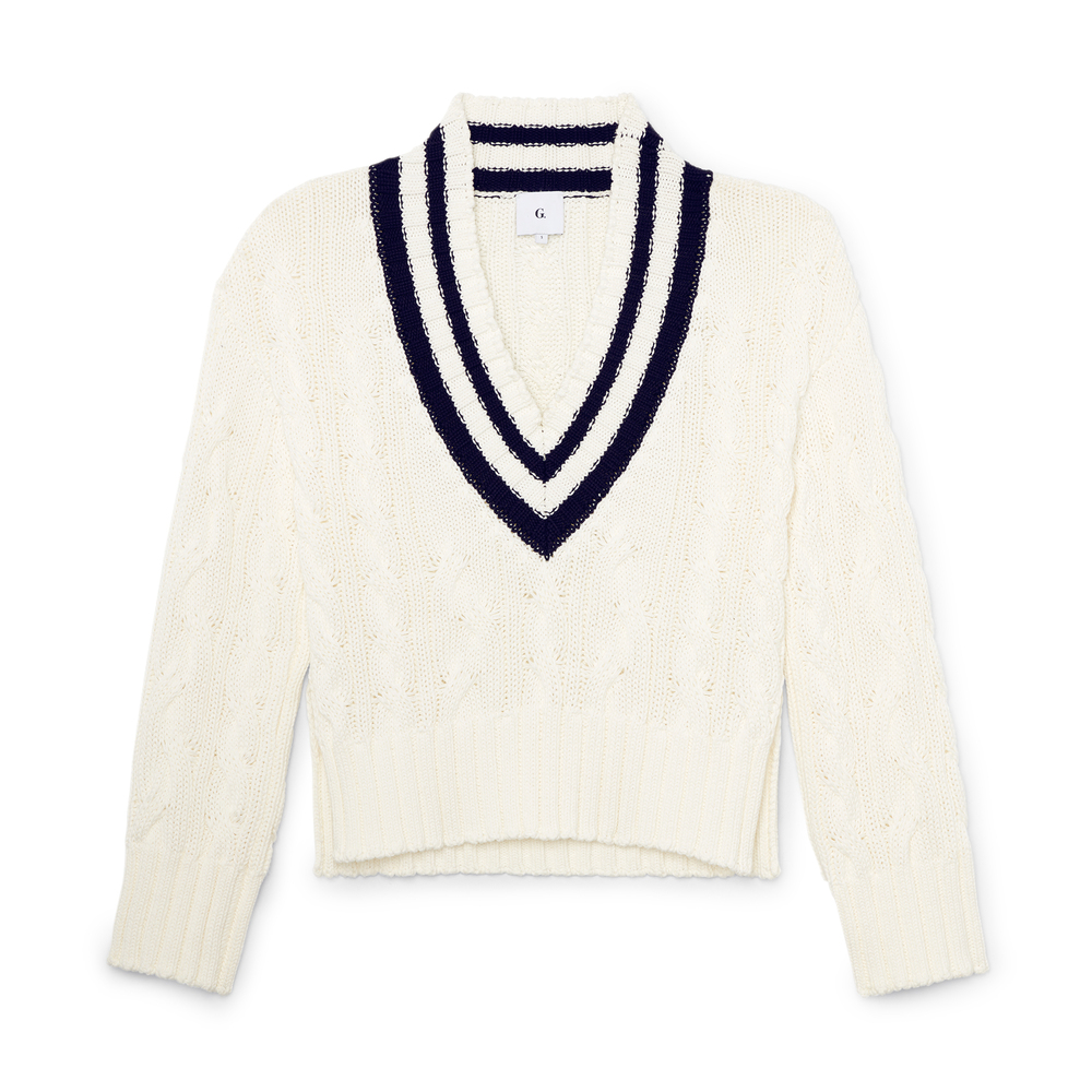 White hotsell tennis sweater