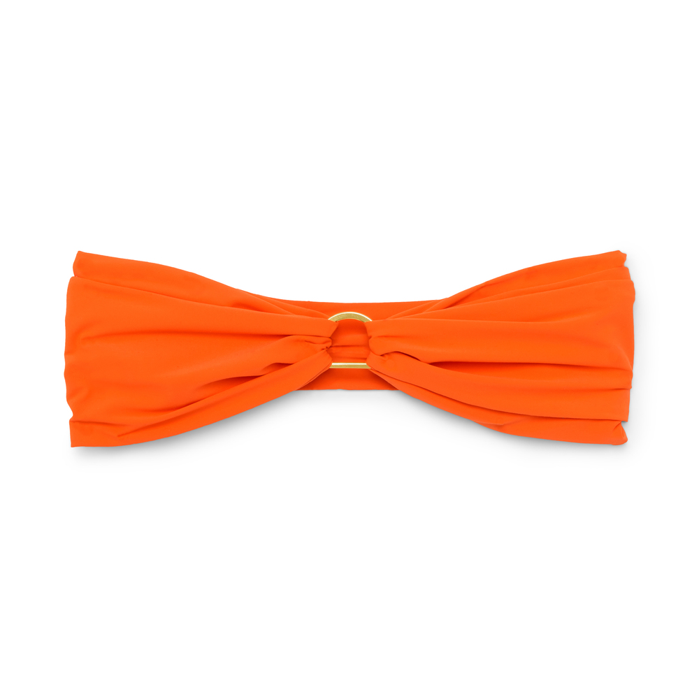 Sara Cristina Wrap-Top Bikini Top In Orange, Small