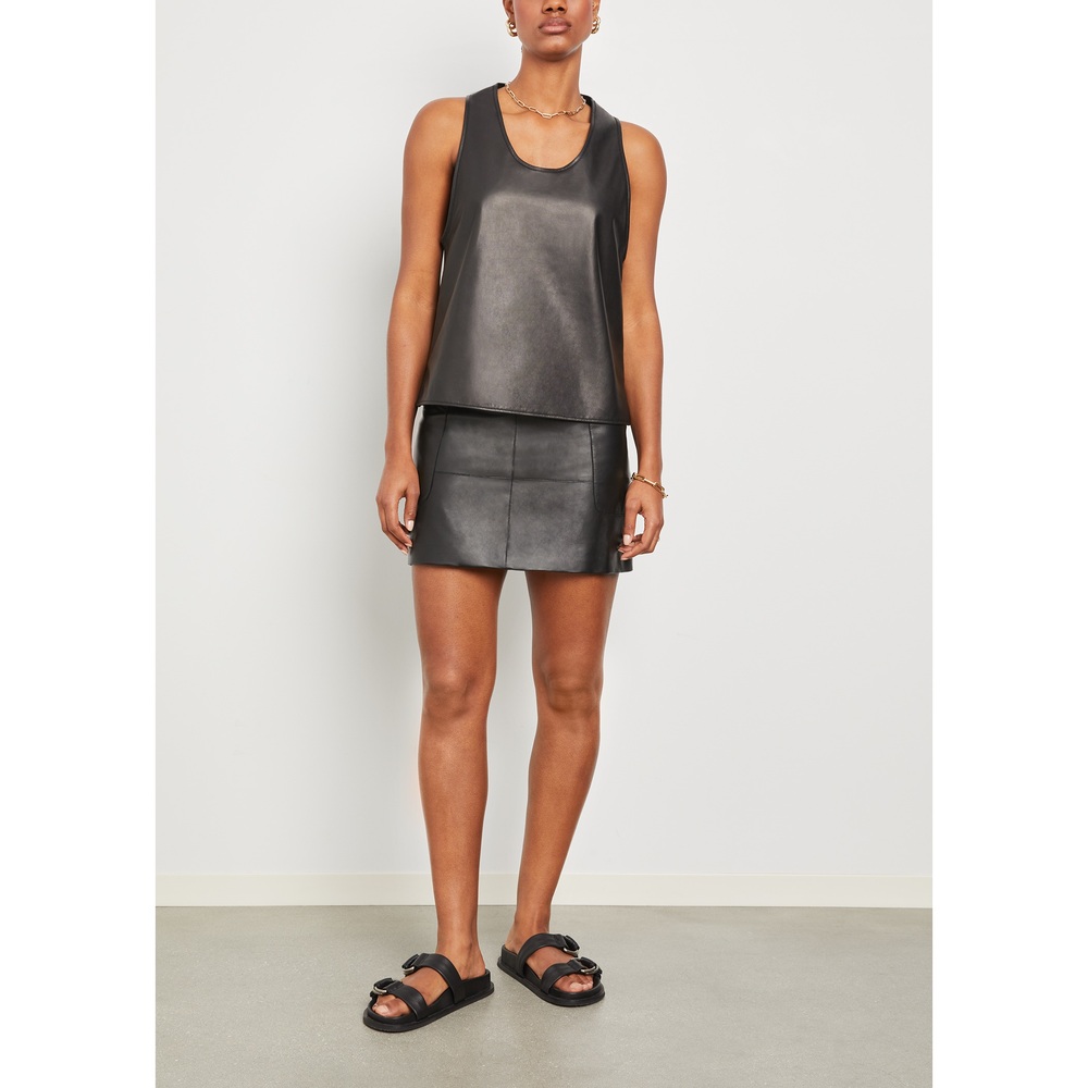 G. Label by goop Kirkendoll Leather Tank Top