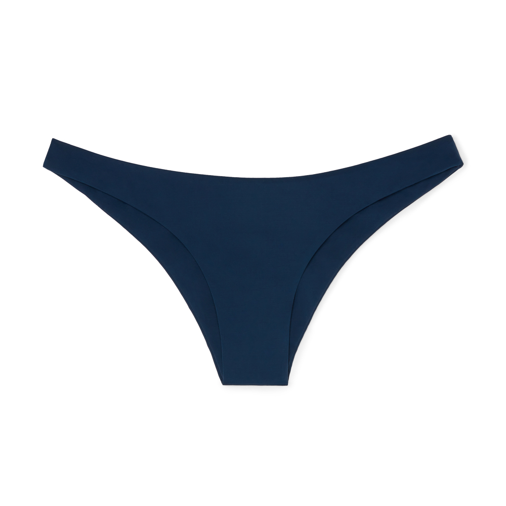 Anemos The Hipster Classic Cut Bikini Bottoms In Navy, X-Small