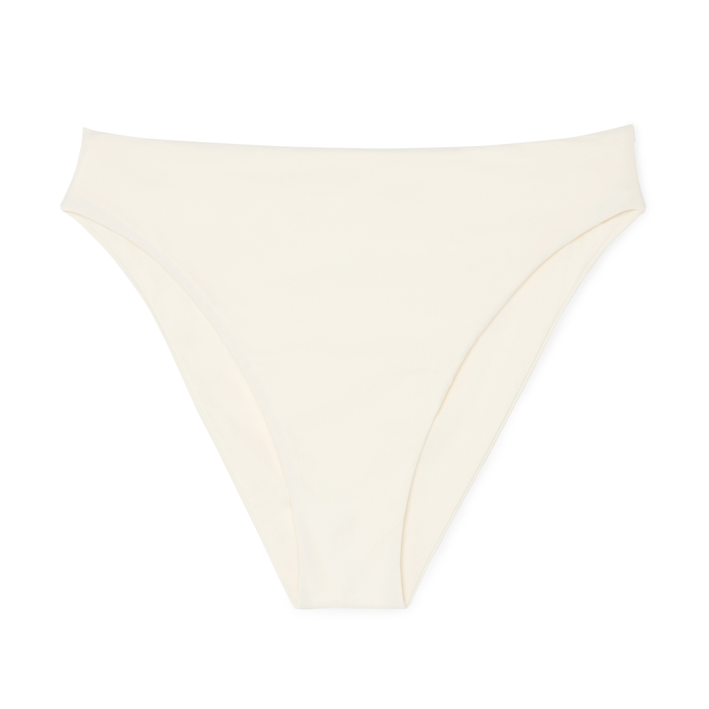 Anemos The Midi High-Cut Bikini Bottoms In Off-White, Large