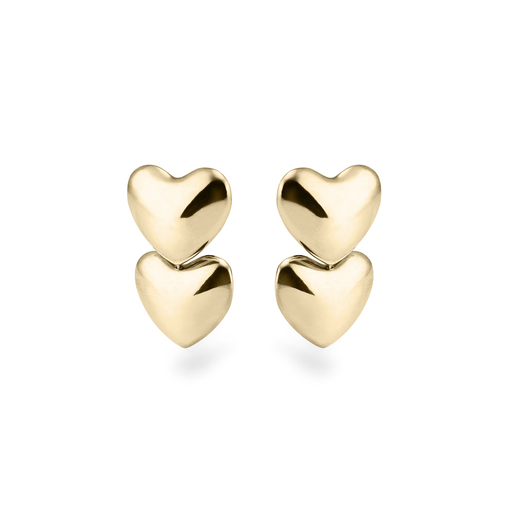 Fuck Studs, Gold Plated Sterling Silver Stud Earrings