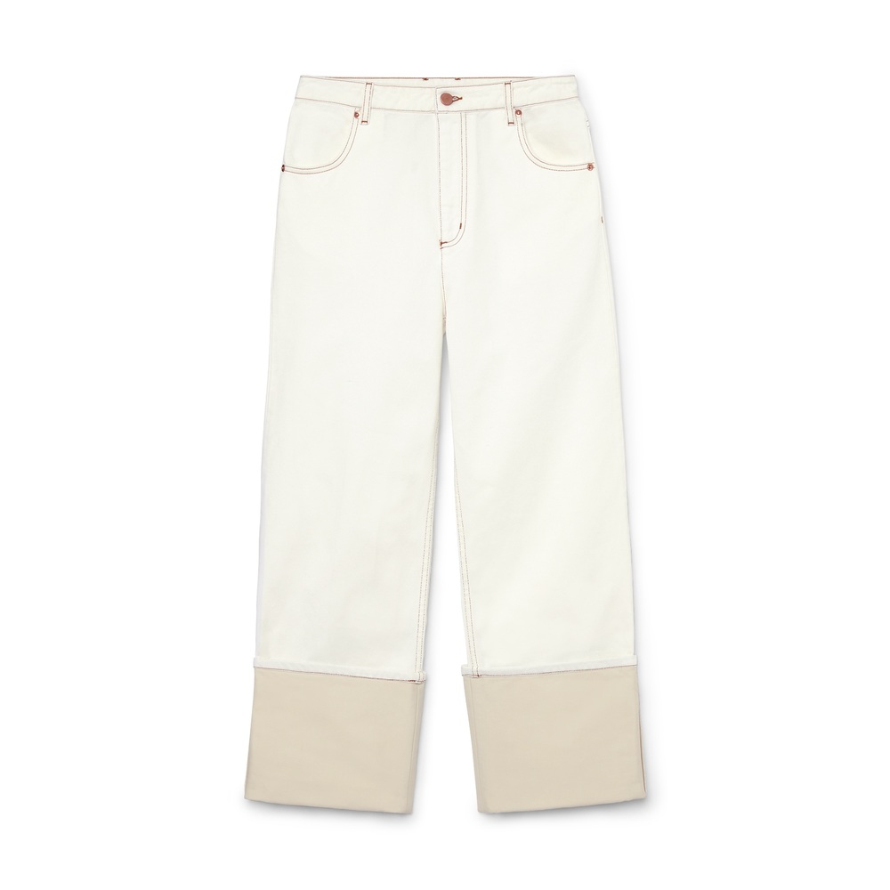 G. Label By Goop Mizuki White Jeans In White/Ivory, Size 26