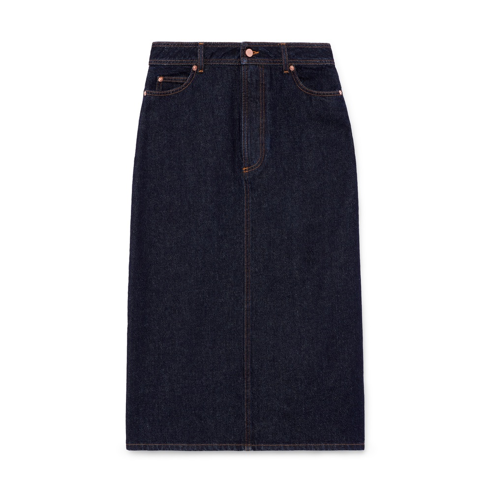 G. Label By Goop Jeremy Pencil Skirt In Dark Denim