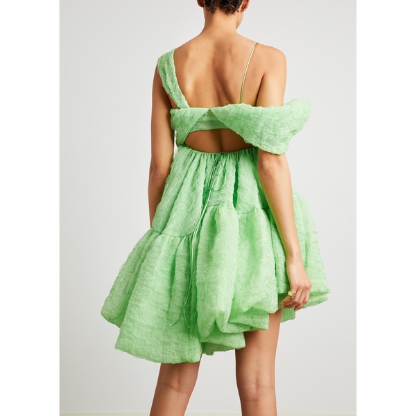 ワンピース Cecilie Bahnsen Green Silk Blend Soon Mini Dress Cecilie Bahnsen Green Silk Blend Soon Mini Dress Cecilie Bahnsen