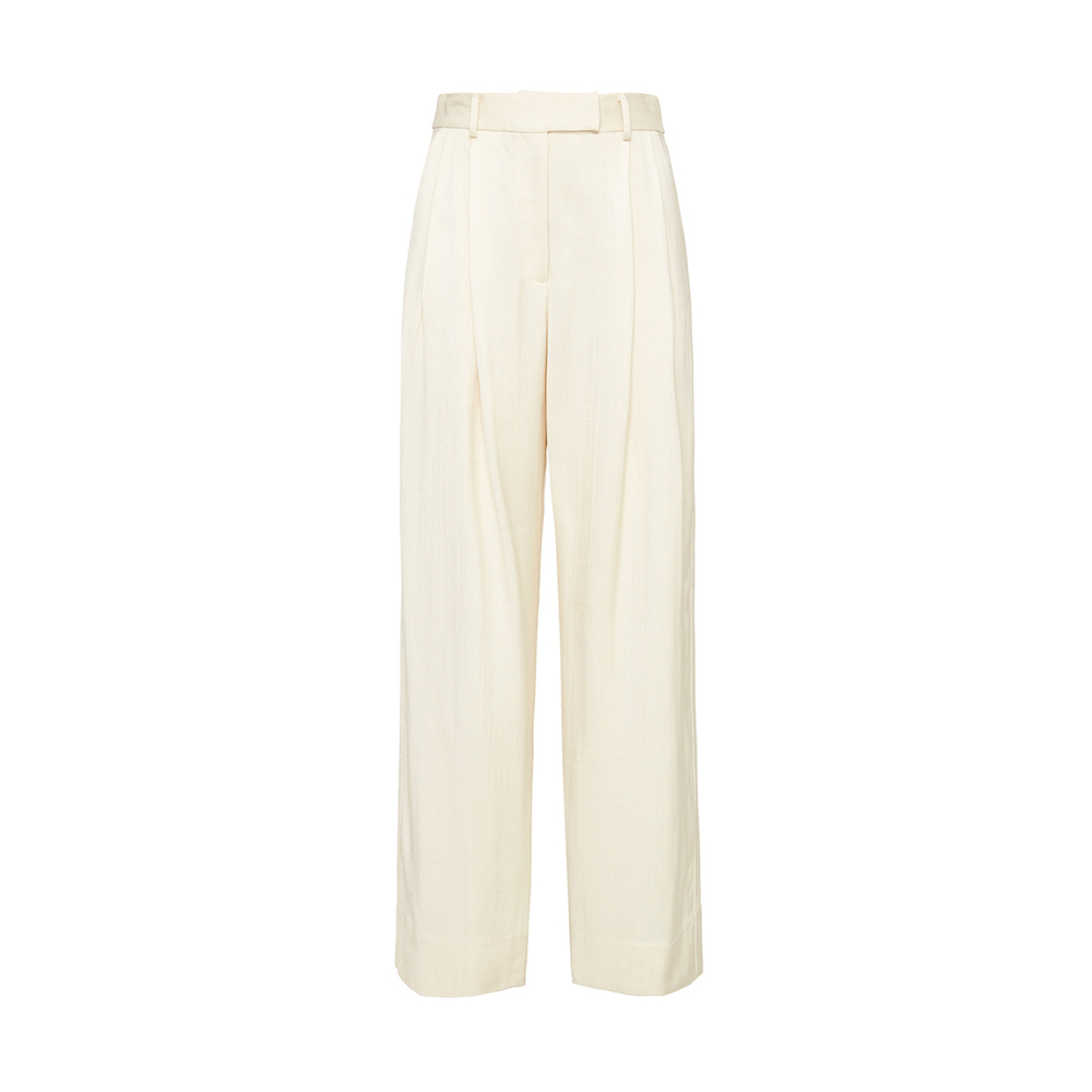Esse Twills Tailored Trousers In Crema