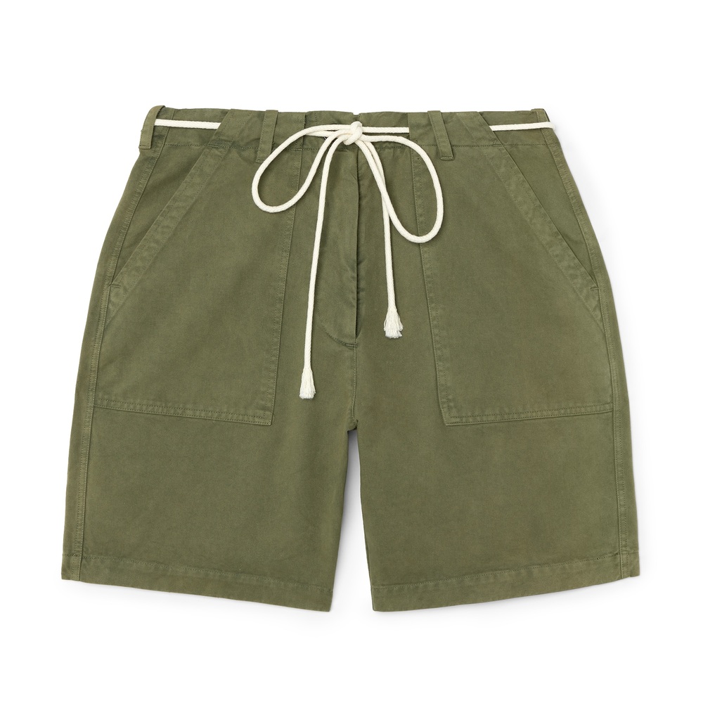 Officine Generale France Chino Shorts In Olive