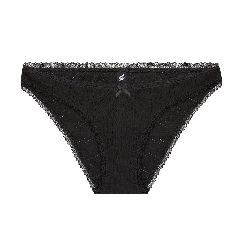 Coucou Intimates The Low-rise Briefs In Black
