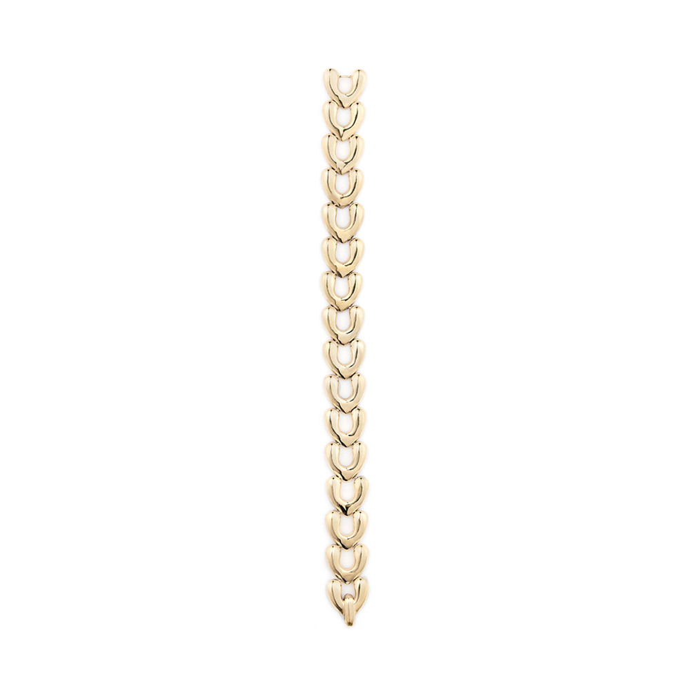 Annika Inez Small Heart Link Bracelet In Gold