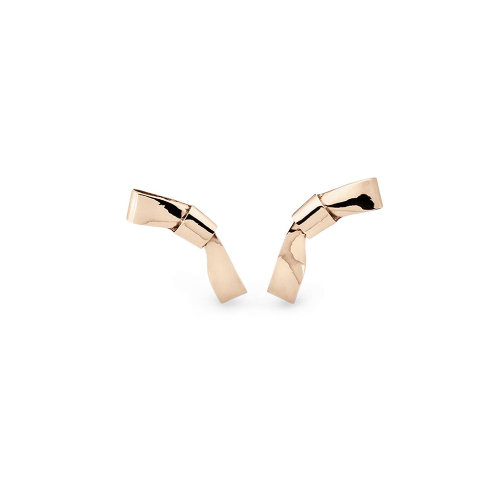 Annika Inez Small Cravat Earrings In Gold