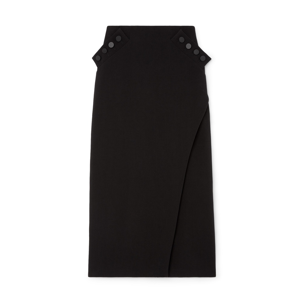 G. Label By Goop Knowlton Wrap Pencil Skirt In Black
