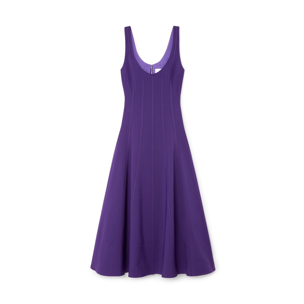 G. Label By Goop Debarry Seamed Bodice Dress In Eggplant