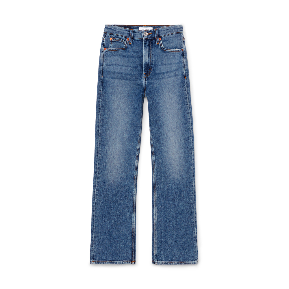 Re/done 70s Stove Pipe Cropped Straight-leg Jeans In Vapor Wave