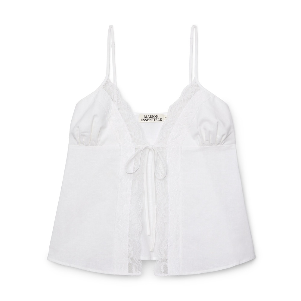 Maison Essentiele Lover Cami In Optic White, Large