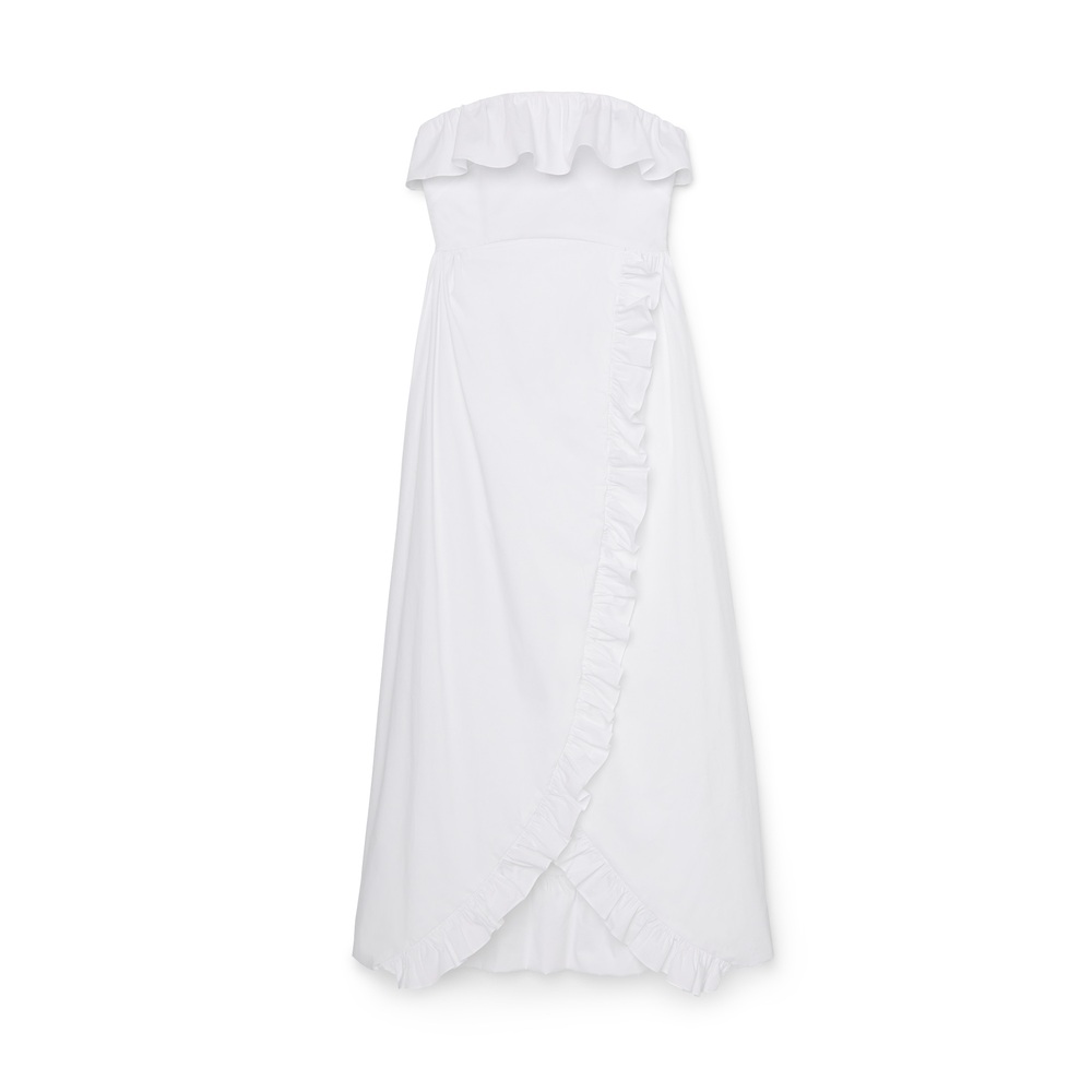 Kika Vargas White Sylvia Maxi Dress In White