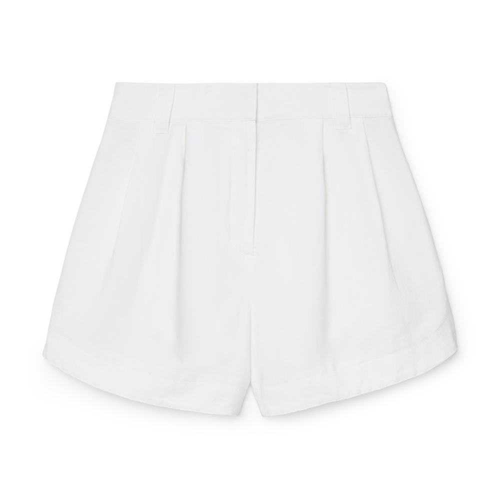 G. Label By Goop Edlin Tailored Shorts In White, Size 12