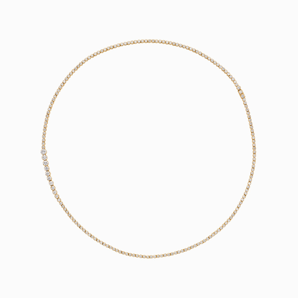 Sophie Bille Brahe Nuage De Tennis Necklace In 18k Recycled Yg,diamonds