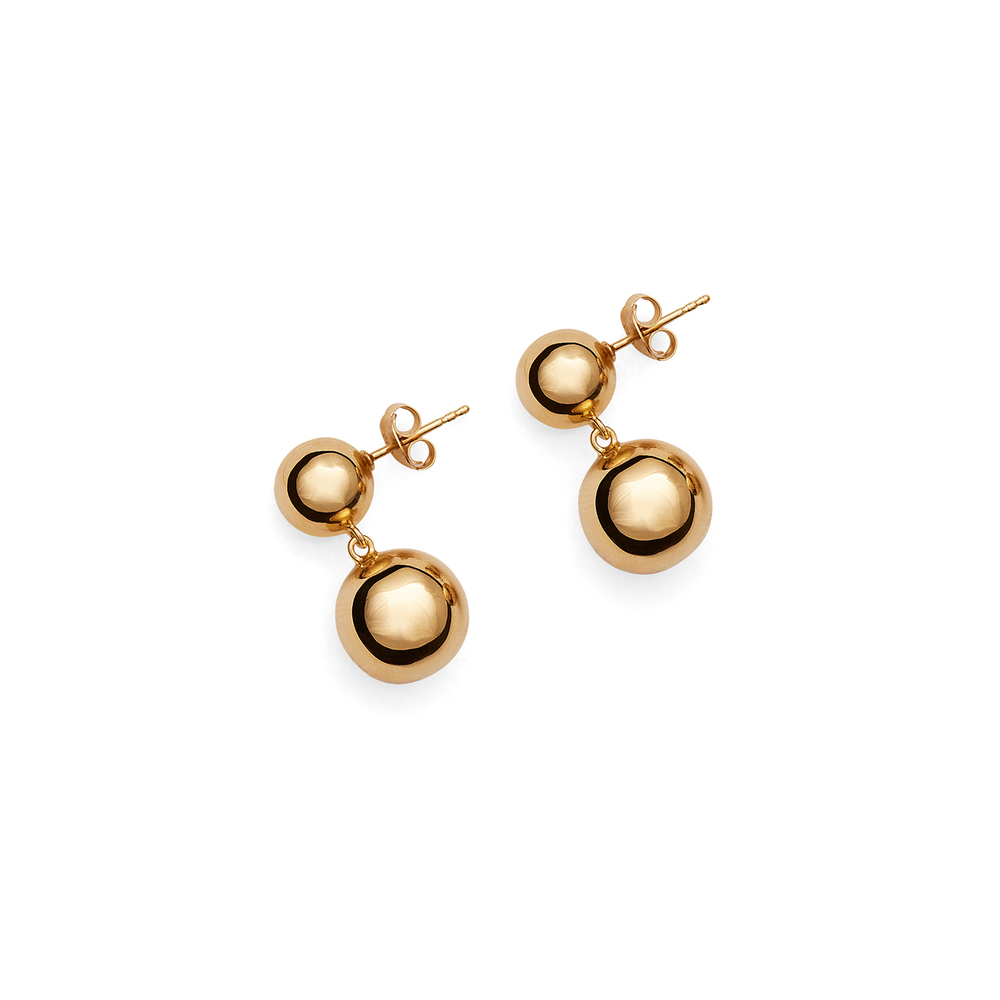 Shop Lie Studio The Caroline Earrings In 18k Gold Plated