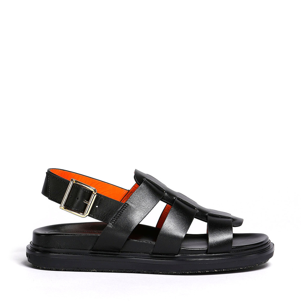 Marni Fussbett Gladiator Sandals In Black, Size IT 37