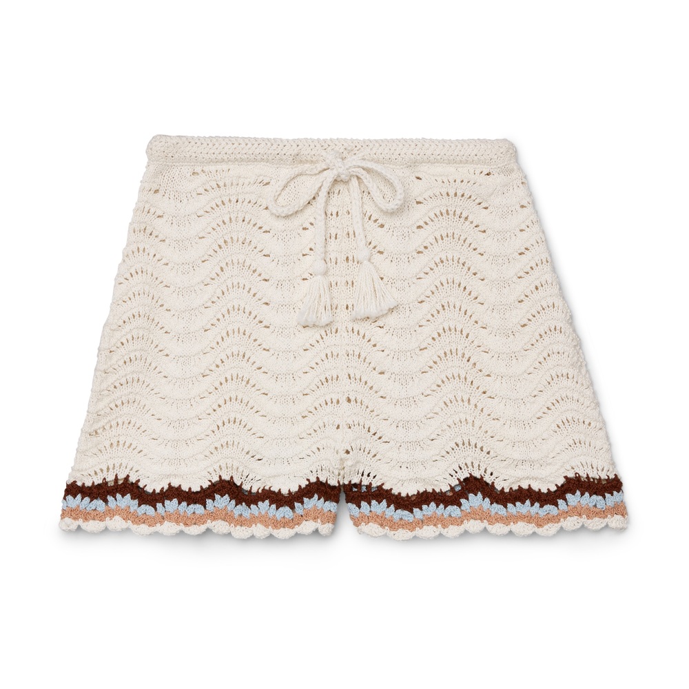 Cara Cara Aicha Shorts In Natural Crochet, Medium