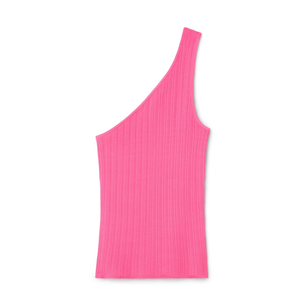 Maria McManus Crepe Ribbed One-Shoulder Top | goop