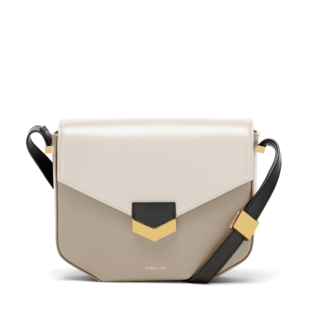 Demellier The London Bag In Taupe,off White,black Smooth | ModeSens