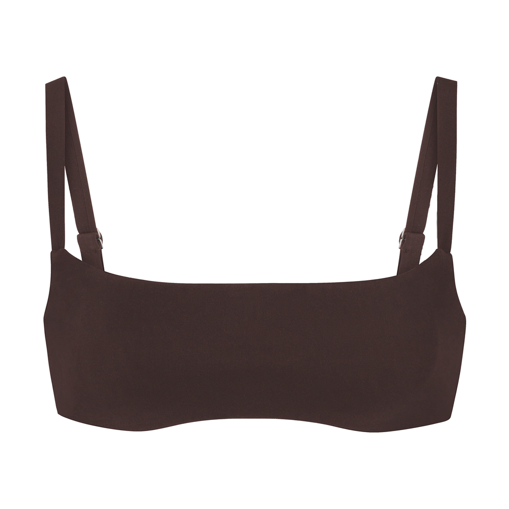 Anemos The Square Neck Bikini Top In Espresso