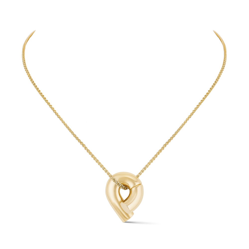 Tabayer Oera Diamond Bezel Pendant Necklace In 18k Yellow Gold