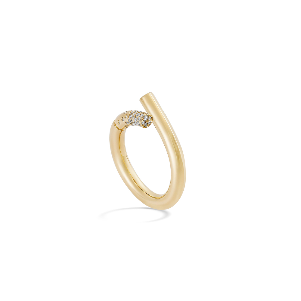 Tabayer Oera Ring In 18K Yellow Gold/Diamonds, Size 50