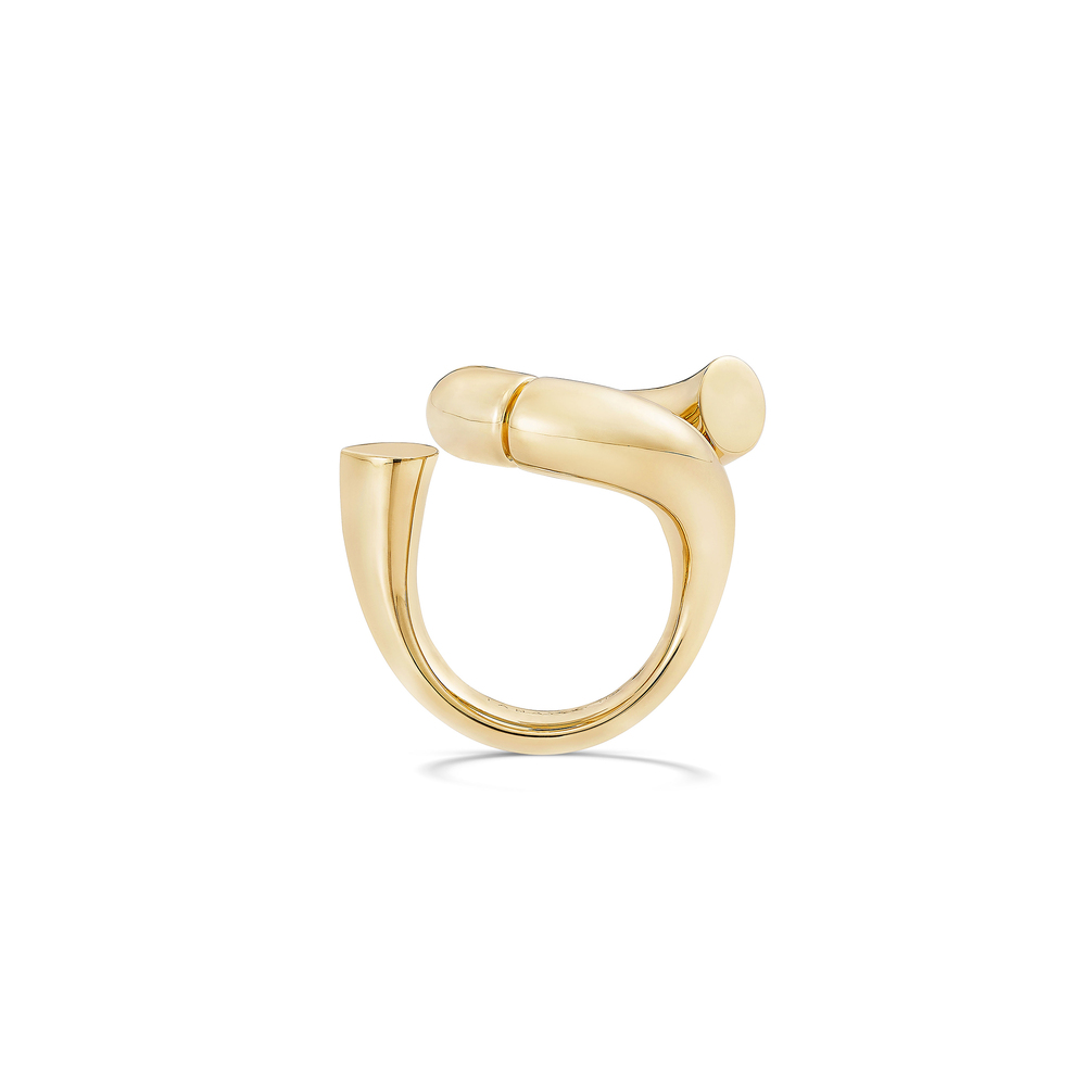 Tabayer Looped Oera Ring In 18k Yellow Gold