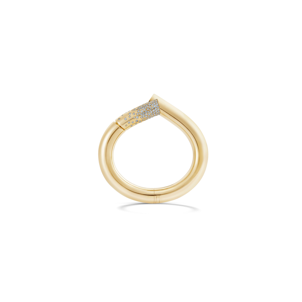 Tabayer 18kt Yellow Gold Large Oera Diamond Bracelet In 18k Yellow Gold,diamonds
