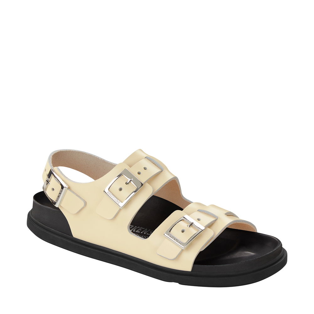 Birkenstock Cannes Sandals In Butter, Size IT 40