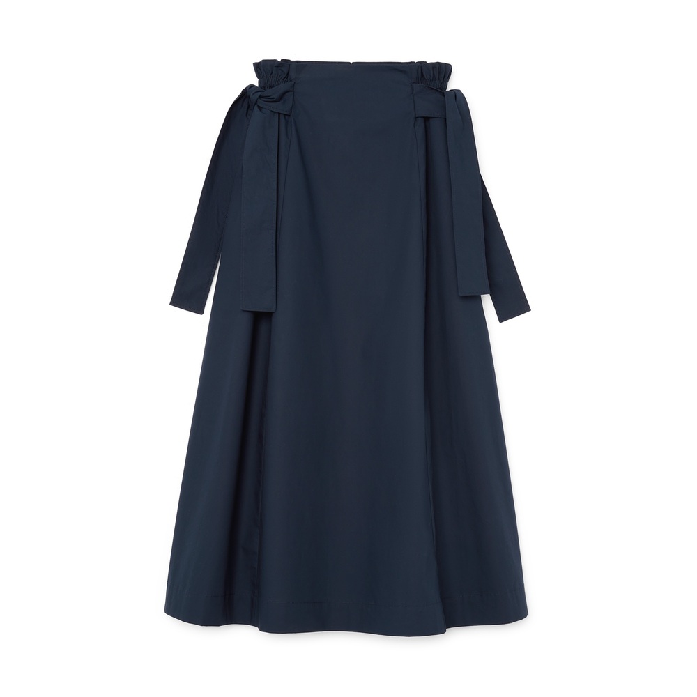 G. Label By Goop Brynne Side-tie Skirt In Navy