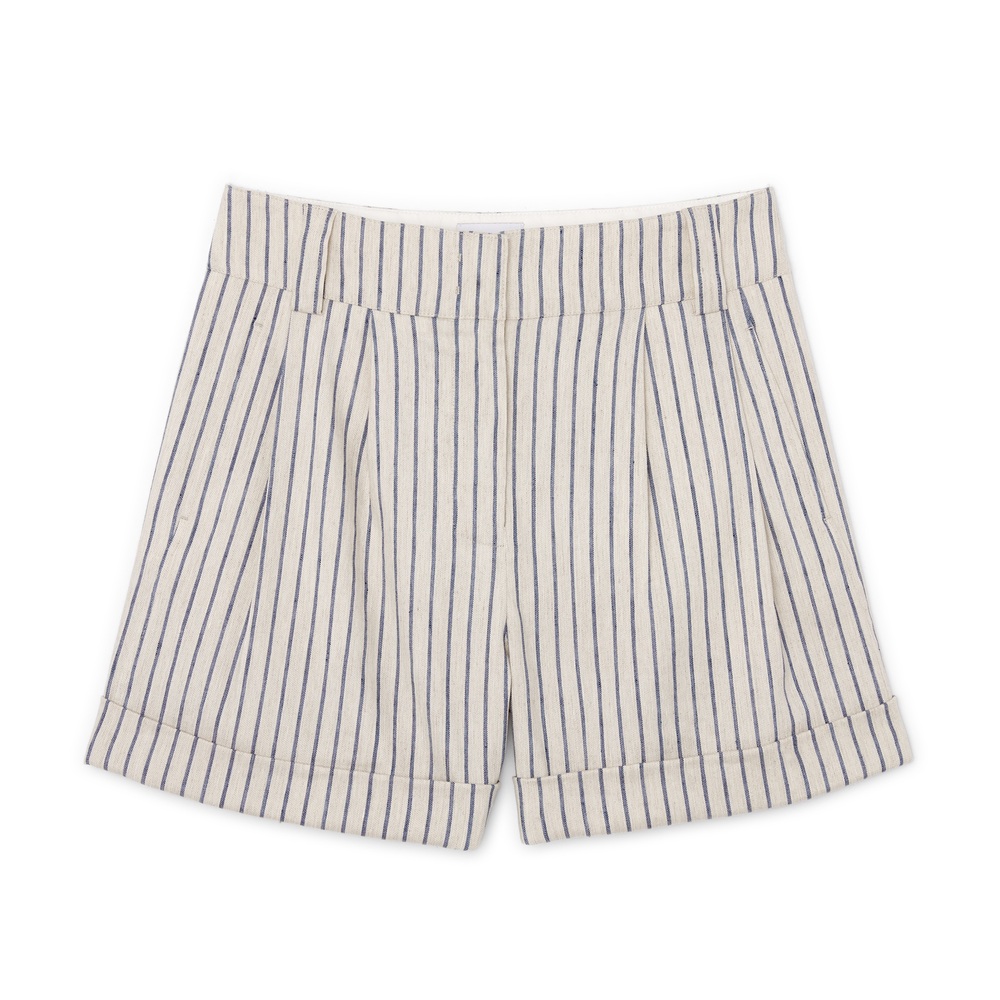 Womens black cheap white striped shorts