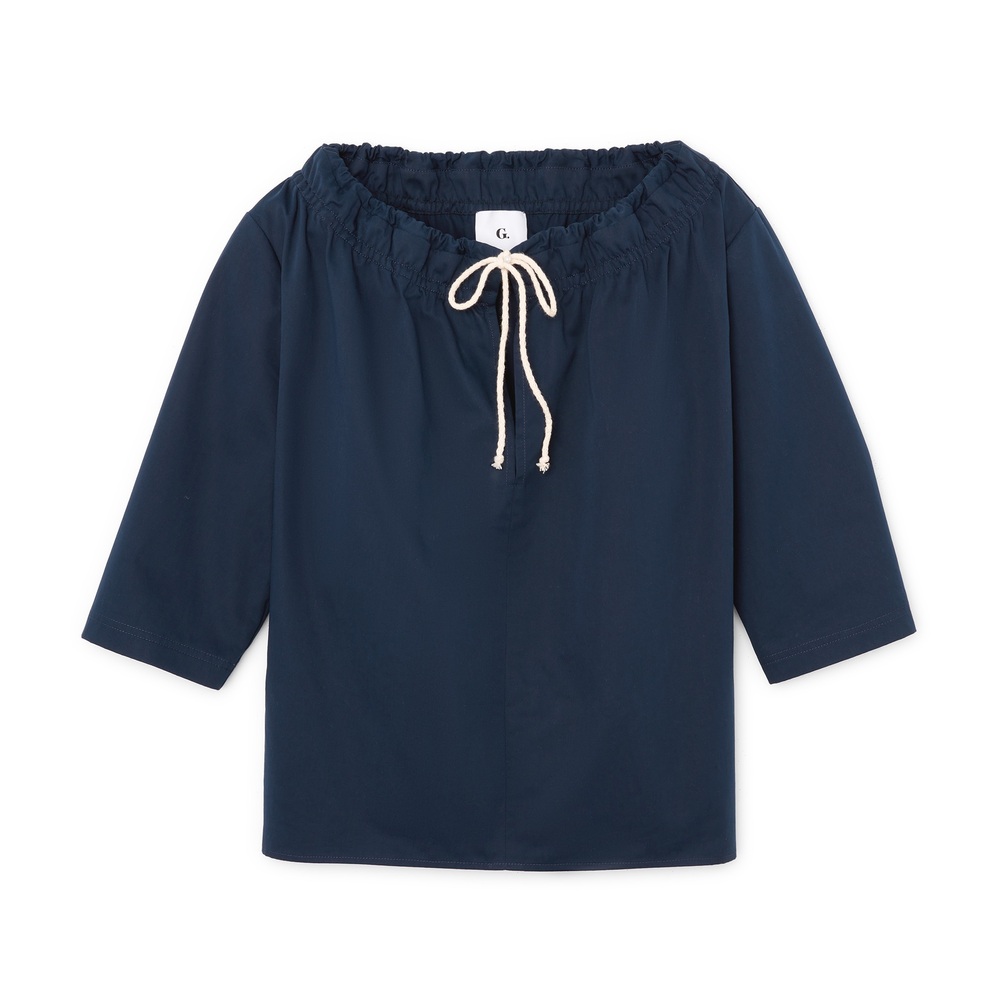 G. Label By Goop Wisenberg Rope-tie Top In Navy