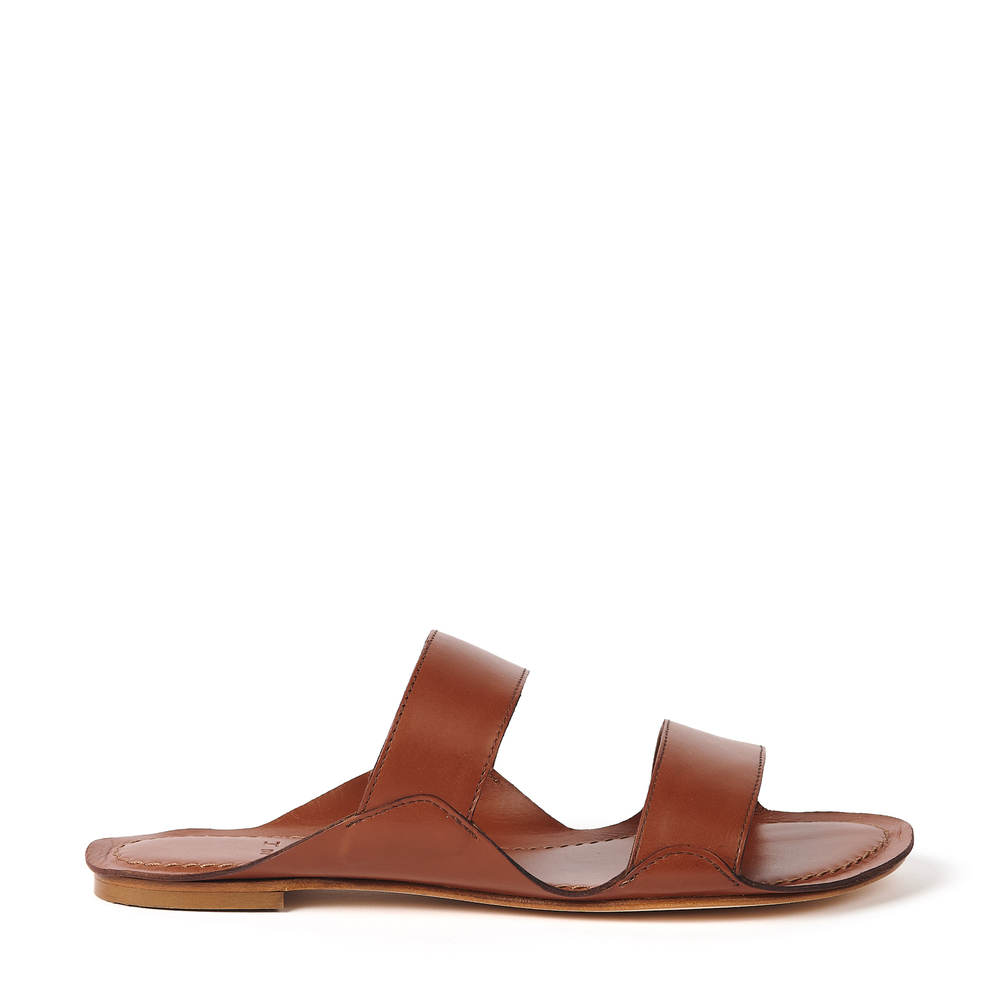 Jamie Haller The Two-Strap Slide Sandal In Cognac, Size IT 38