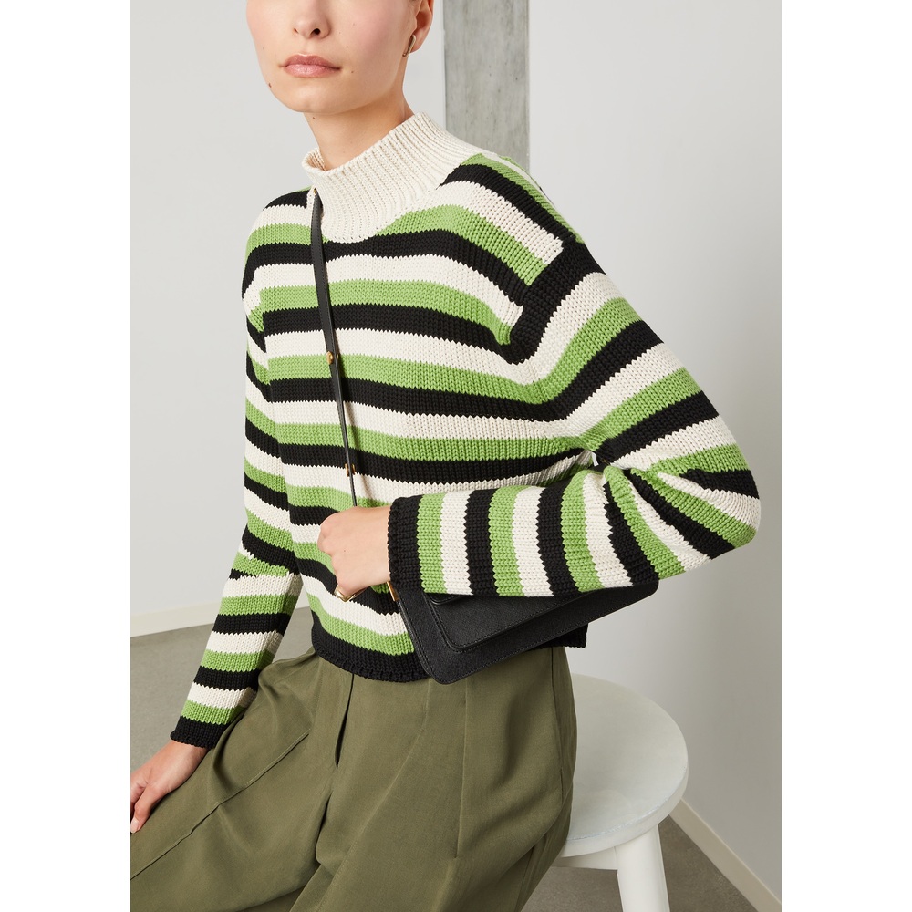 Marni Turtleneck Sweater In Acid Green, Size IT 38