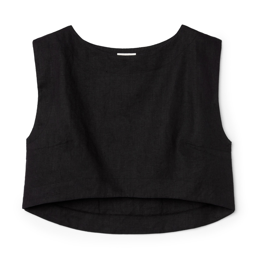 POSSE Martina Crop Top In Black, Medium