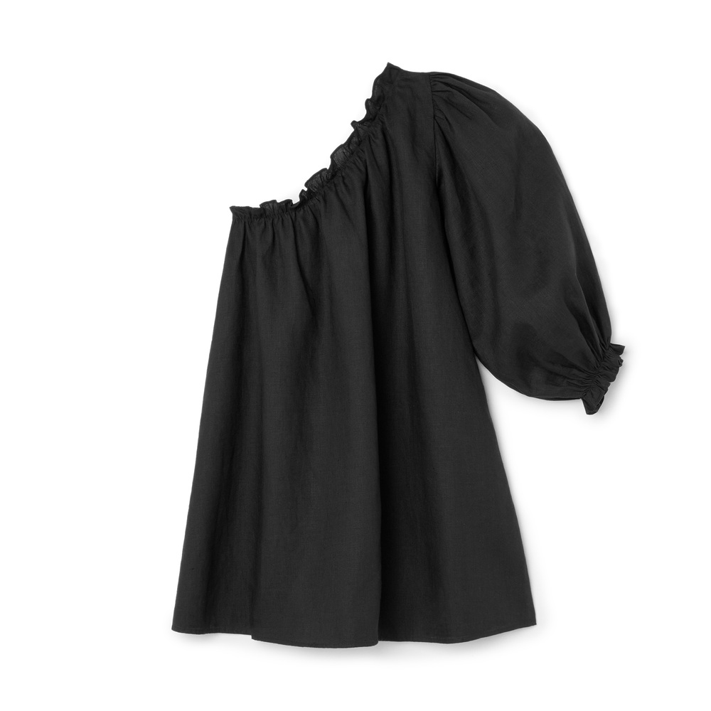 Posse Mila One-shoulder Dress In Black