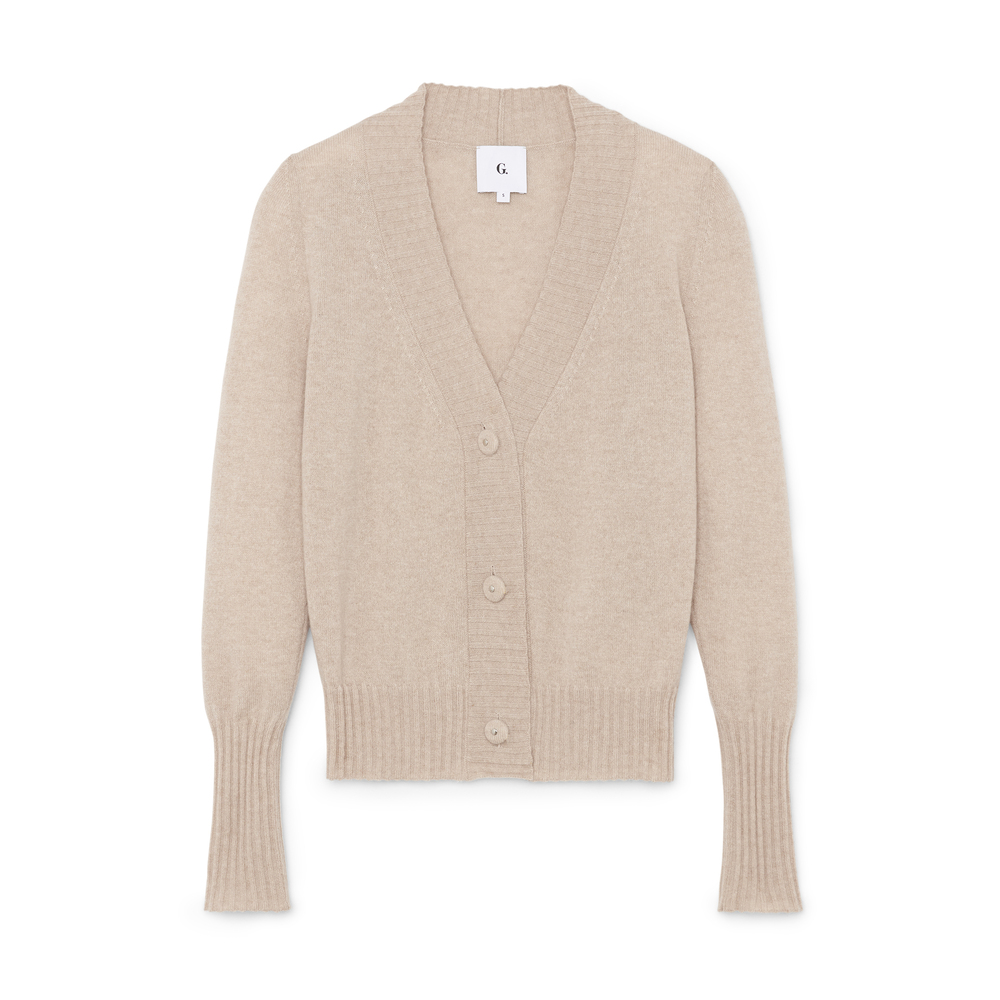 G. Label By Goop Arthur Cardigan In Camel, X-Small
