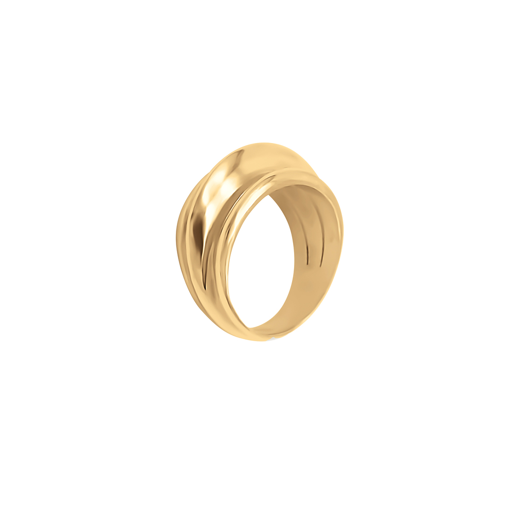 Sapir Bachar Vessel Ring In 24K Gold Plated Sterling Silver, Size 7