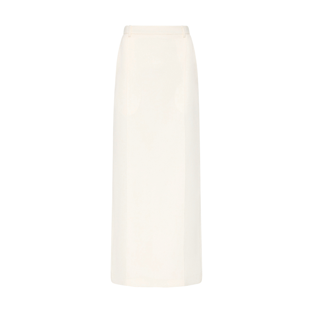 ESSE Classico Midi Skirt In Crema, Size AU14