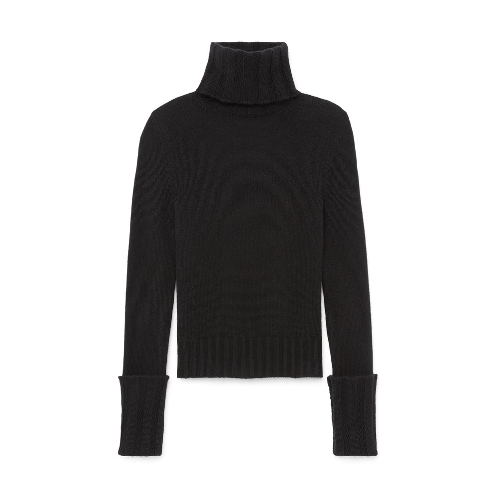 G. Label By Goop Akshay Chunky Collar And Cuff Turtleneck In Black, Large