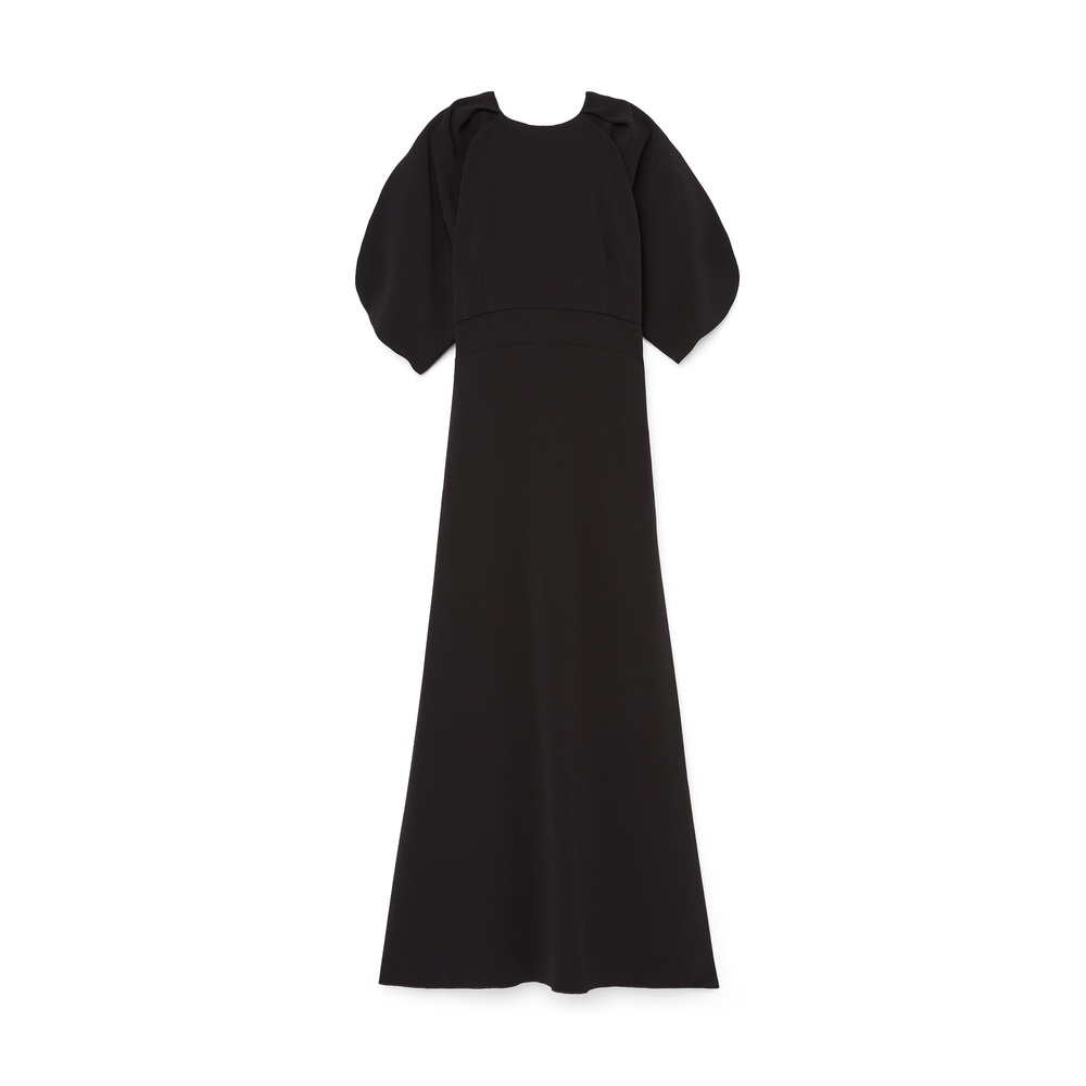 G. Label By Goop Bezjian Flutter-sleeve Dress In Black