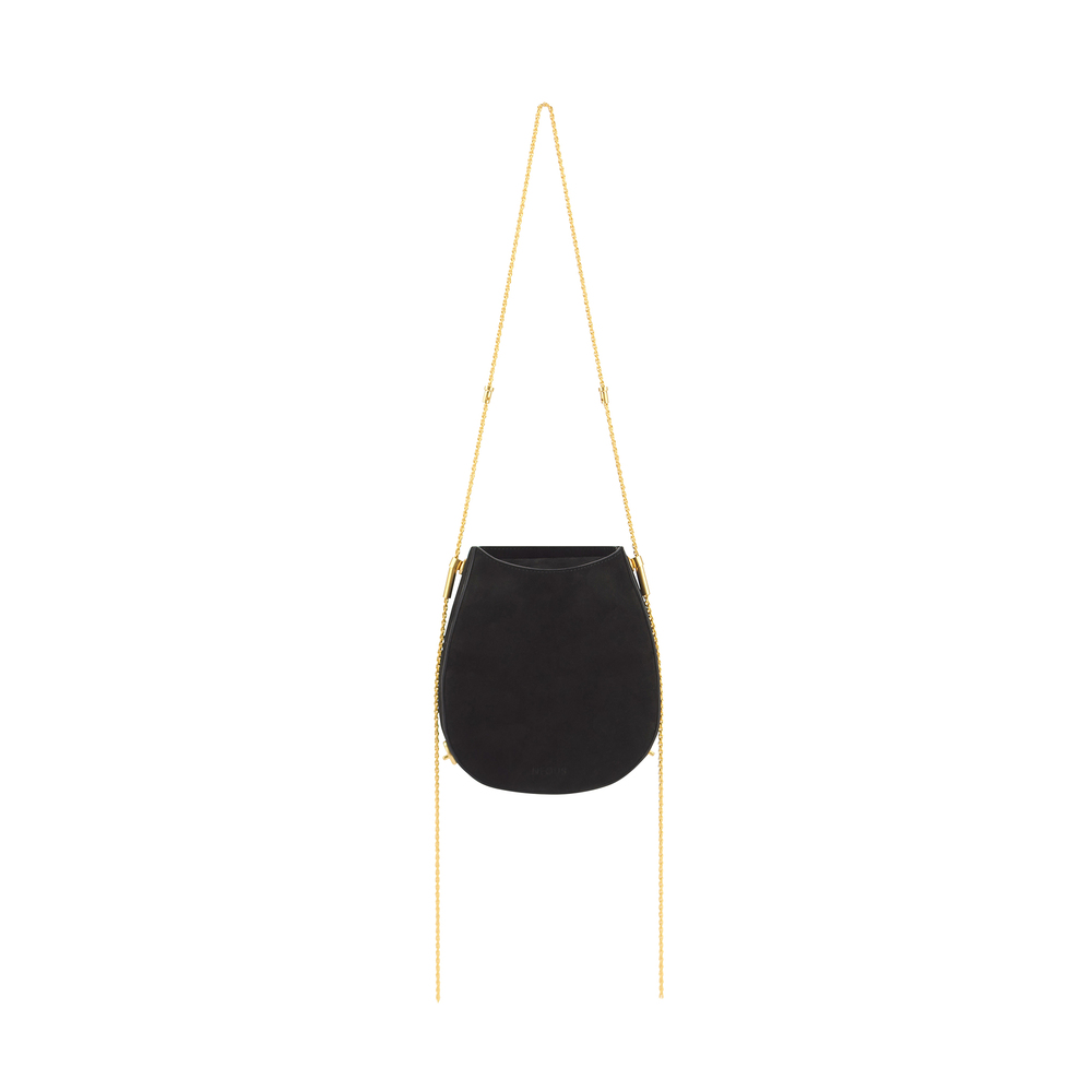 Neous Corvus 0.1 Suede Shoulder Bag In Black