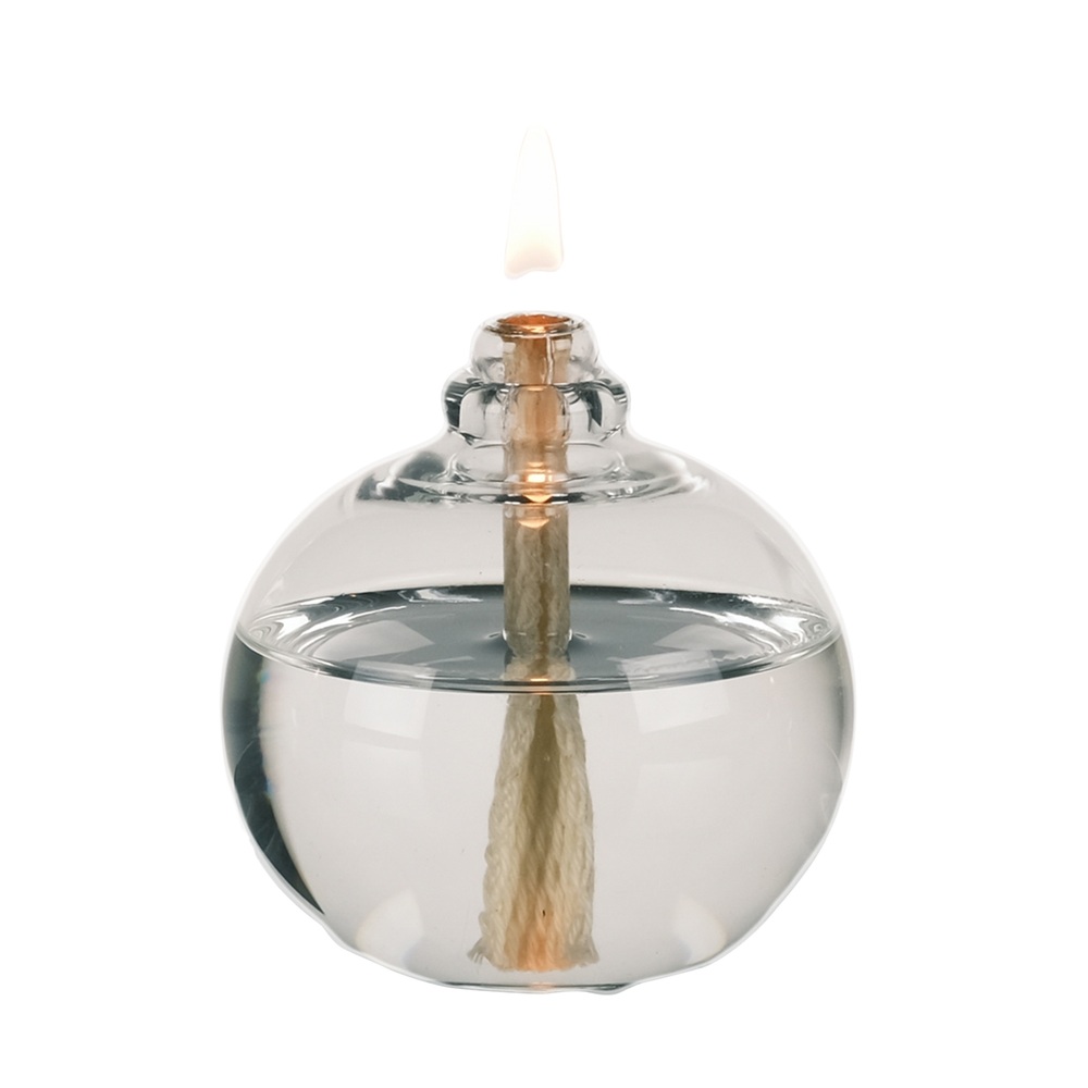 Wolfard Glassblowing Co. Flowerbulb Oil Candle In Clear