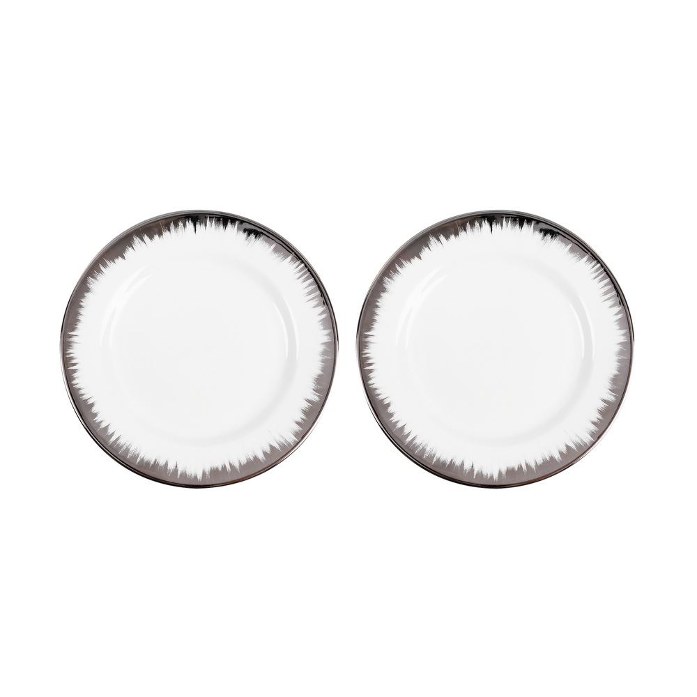 Stories Of Italy Eclipse Dessert Plates In White