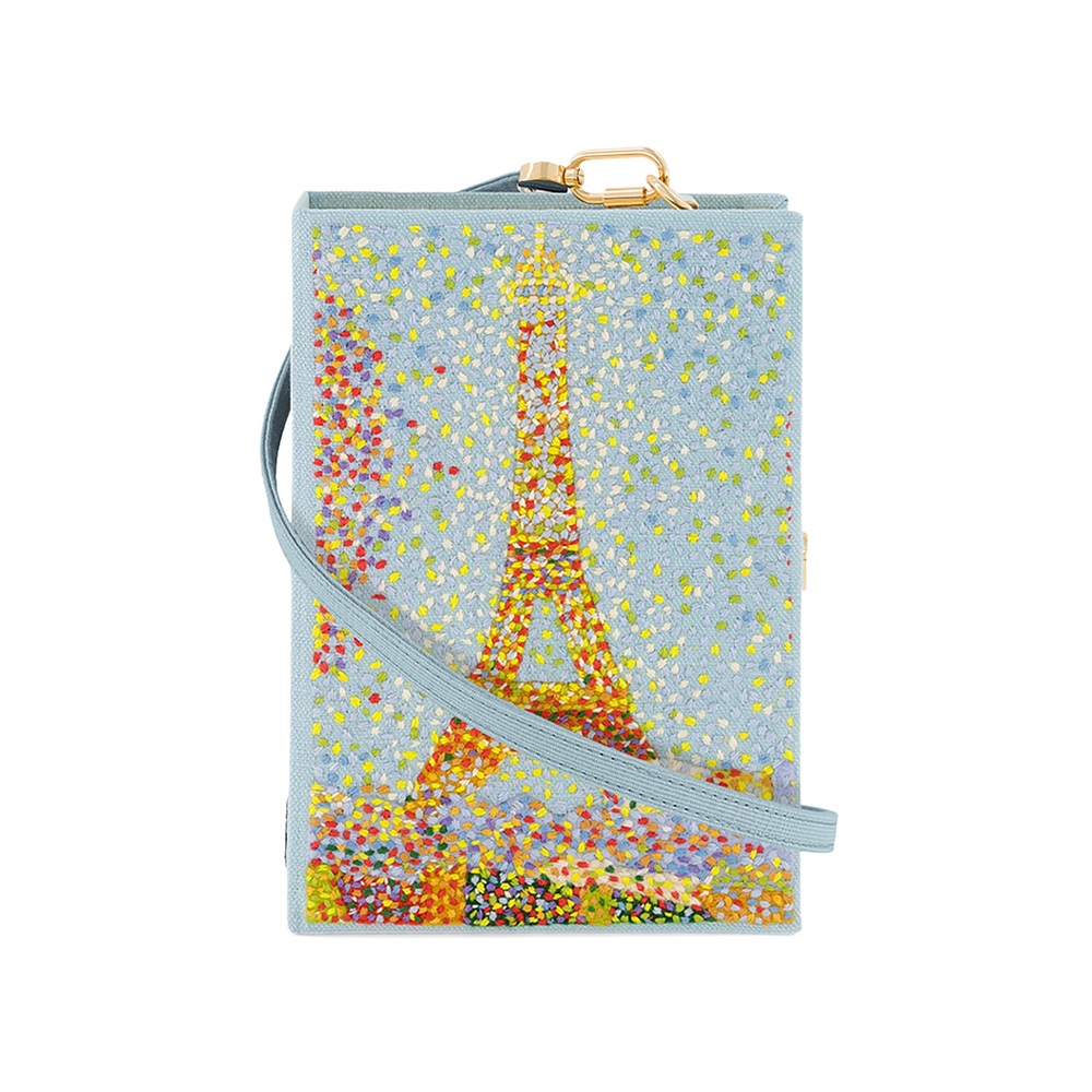 Olympia Le-tan Eiffel Tower Book Clutch Handbag In Brown