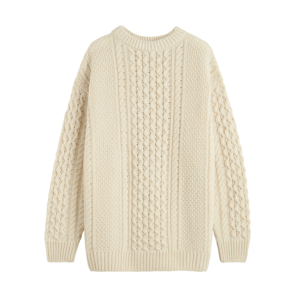 Totême Chunky Cable Knit Cream In Cream 055